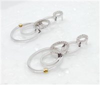 Boucles d'oreilles Recarlo Femme in Or Diamante 0.14 Ct AD 235/B - AD 235/B